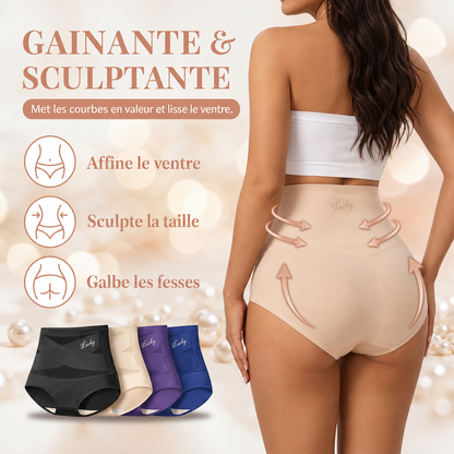 Culotte gainante taille haute – Maintien ventre plat