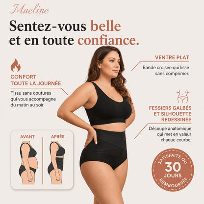 Culotte gainante taille haute – Maintien ventre plat