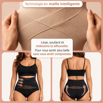 Culotte gainante taille haute – Maintien ventre plat